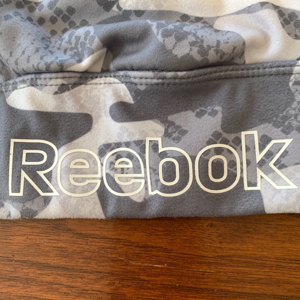 Reebok‎ Sports Bra Racerback W/Phone Pocket Camo Print Workout Fitness Top XS - Picture 4 of 10